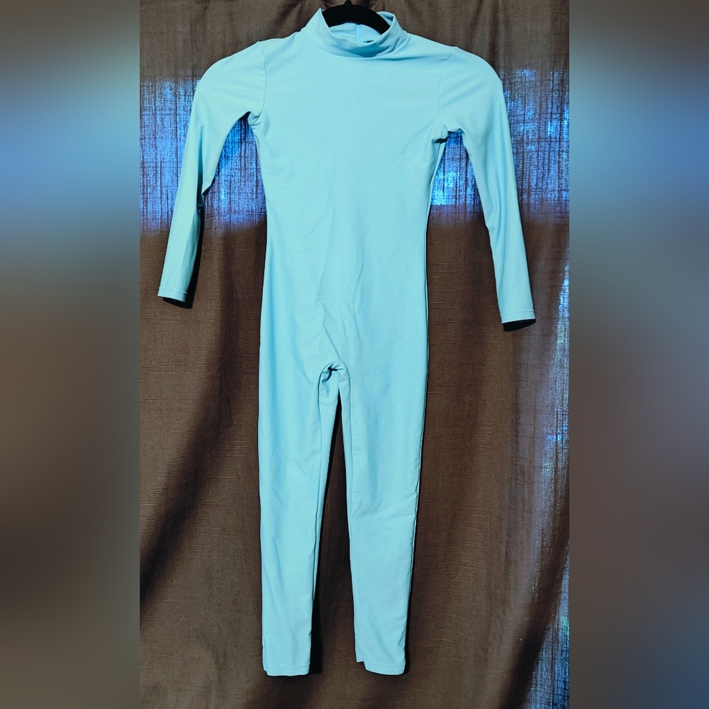Custom Sky Blue Kids Spandex Onesie 36.5"